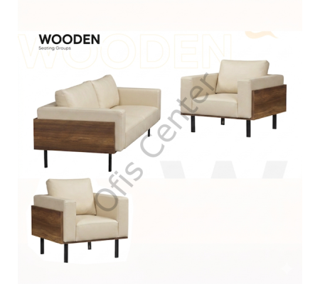 Wooden 1 Ad. 3 lü, 2 Ad. Tekli Kanepe Takımı